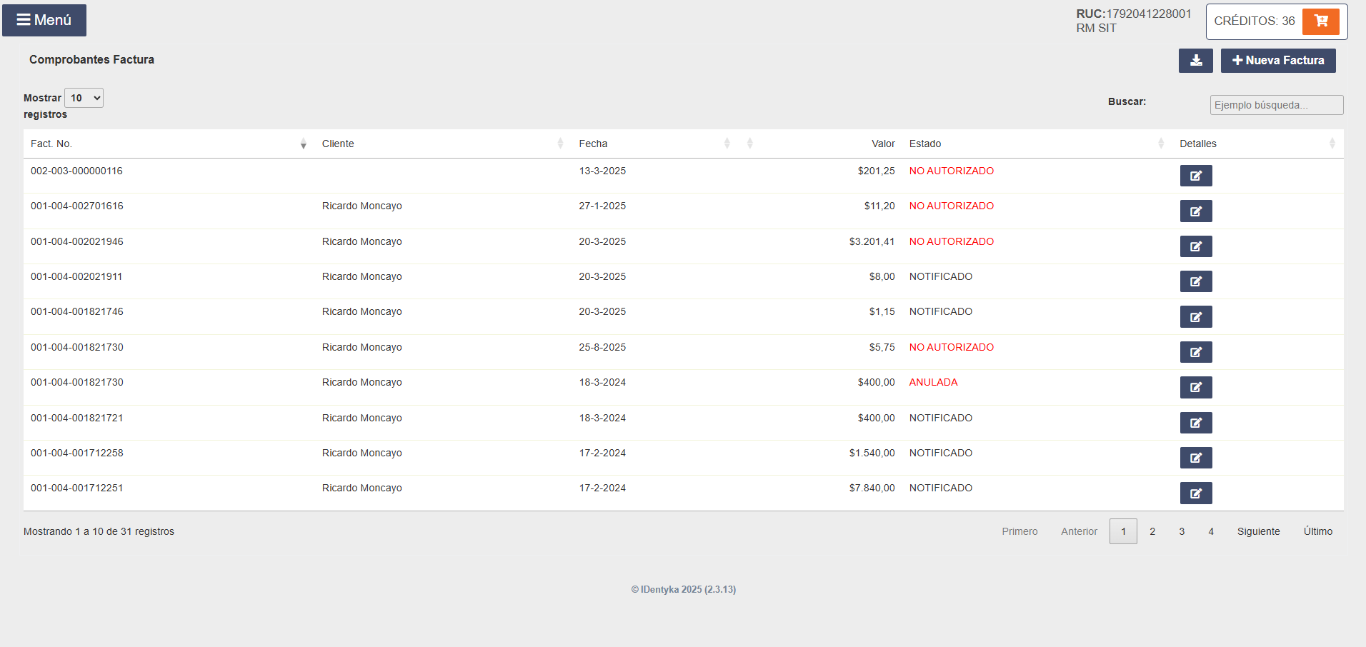 Facturación electrónica
